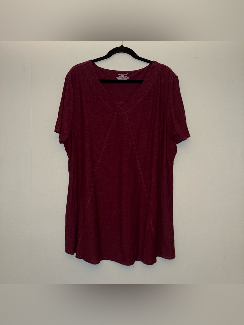 WESTBOUND short sleeve top with v neckline sz 3X ✨